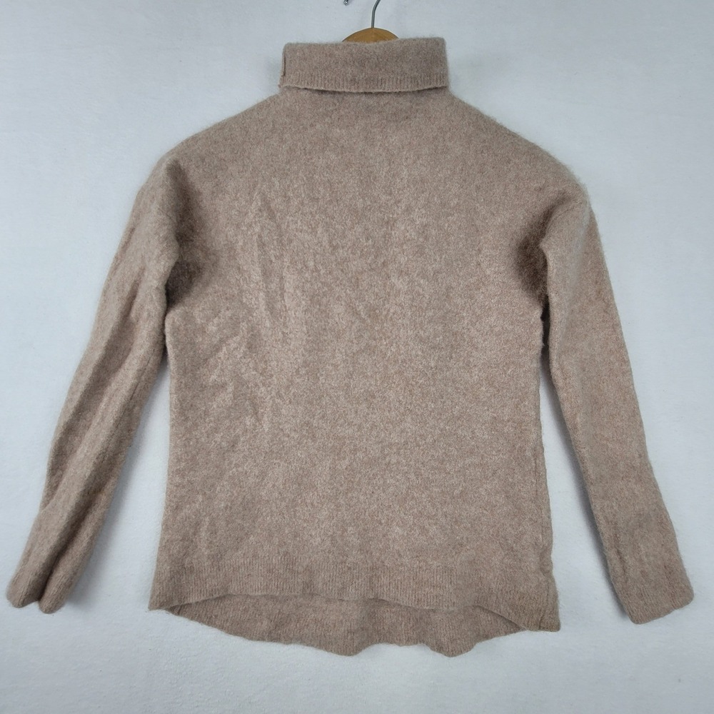Tahari Luxe Cashmere Turtleneck Sweater Womens XS Tan Beige Pullover Knit